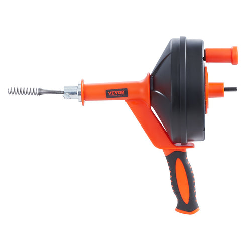 Drain Auger 25Ft, Plumbing Snake With Drill Attachment, Plumbers Snake Drain Clog Remover For Kitchen Bathroom Shower Sink With Protective Hose And Gloves