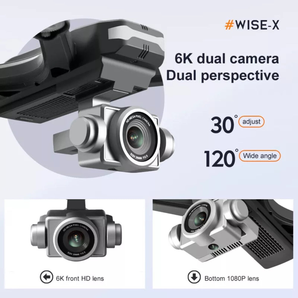 V14 Professional Drone 6K HD Dual Camera Wifi FPV Portable RC Quadcopter 2 BATTERY,Drones Suitable For Adults & Beginners.Logistics Is Randomly Sent By UPS,USPS,Self-pickup.